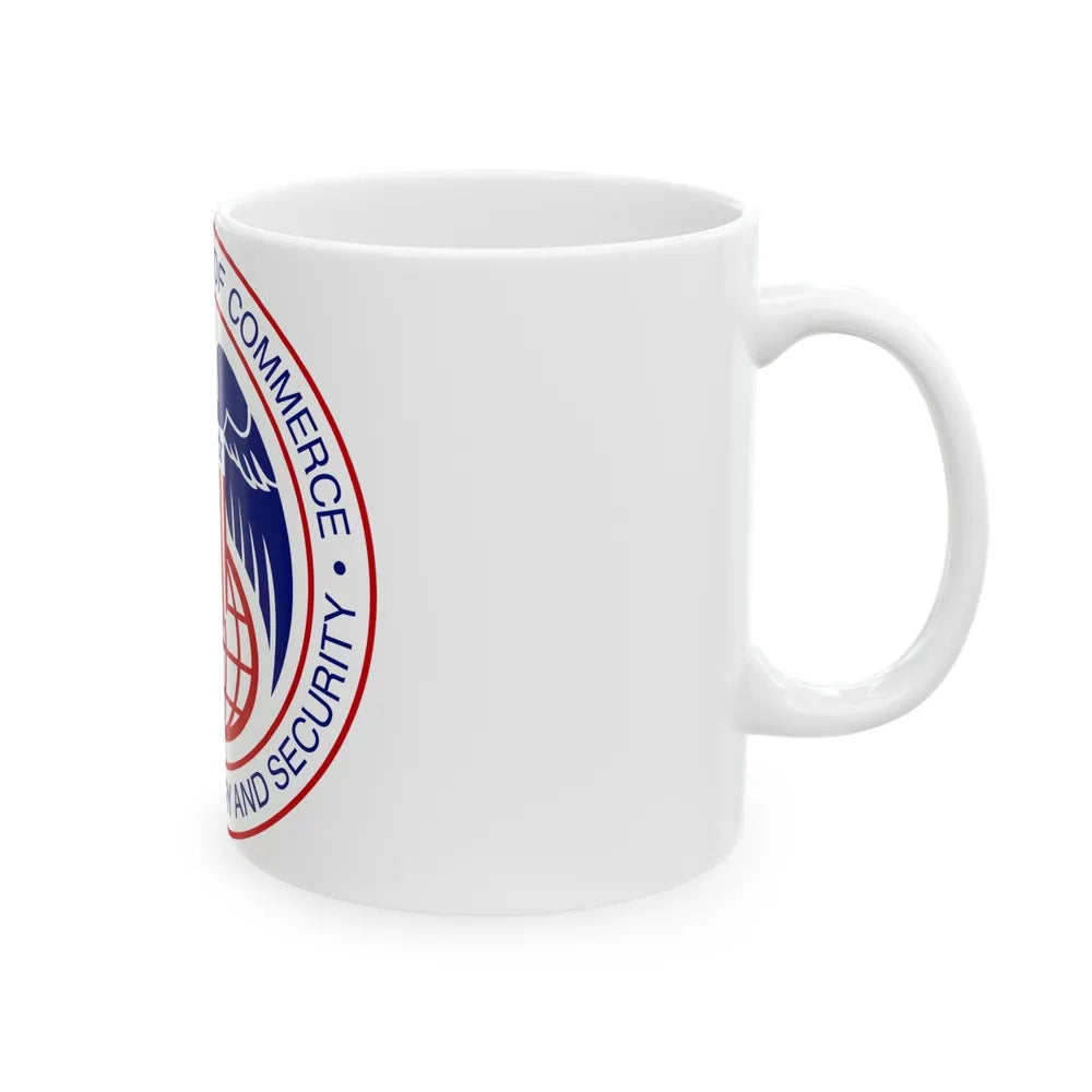 Seal of the United States Bureau of Industry and Security a part of the Department of Commerce - White Coffee Mug-Go Mug Yourself