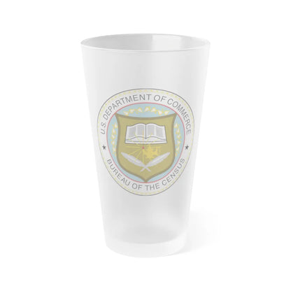 Seal of the United States Census Bureau - Frosted Pint Glass 16oz-16oz-Frosted-Go Mug Yourself