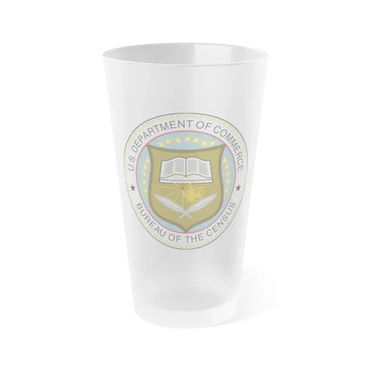 Seal of the United States Census Bureau - Frosted Pint Glass 16oz 16oz Frosted - Go Mug Yourself