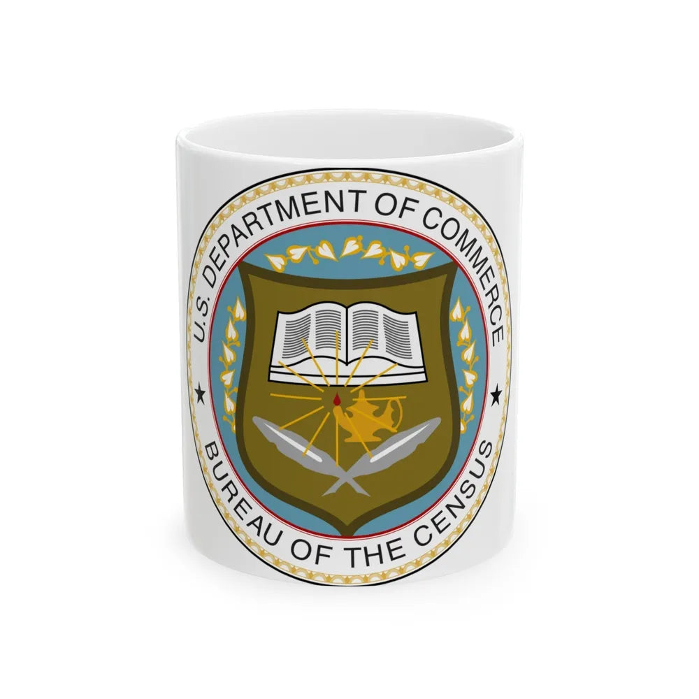 Seal of the United States Census Bureau - White Coffee Mug-11oz-Go Mug Yourself