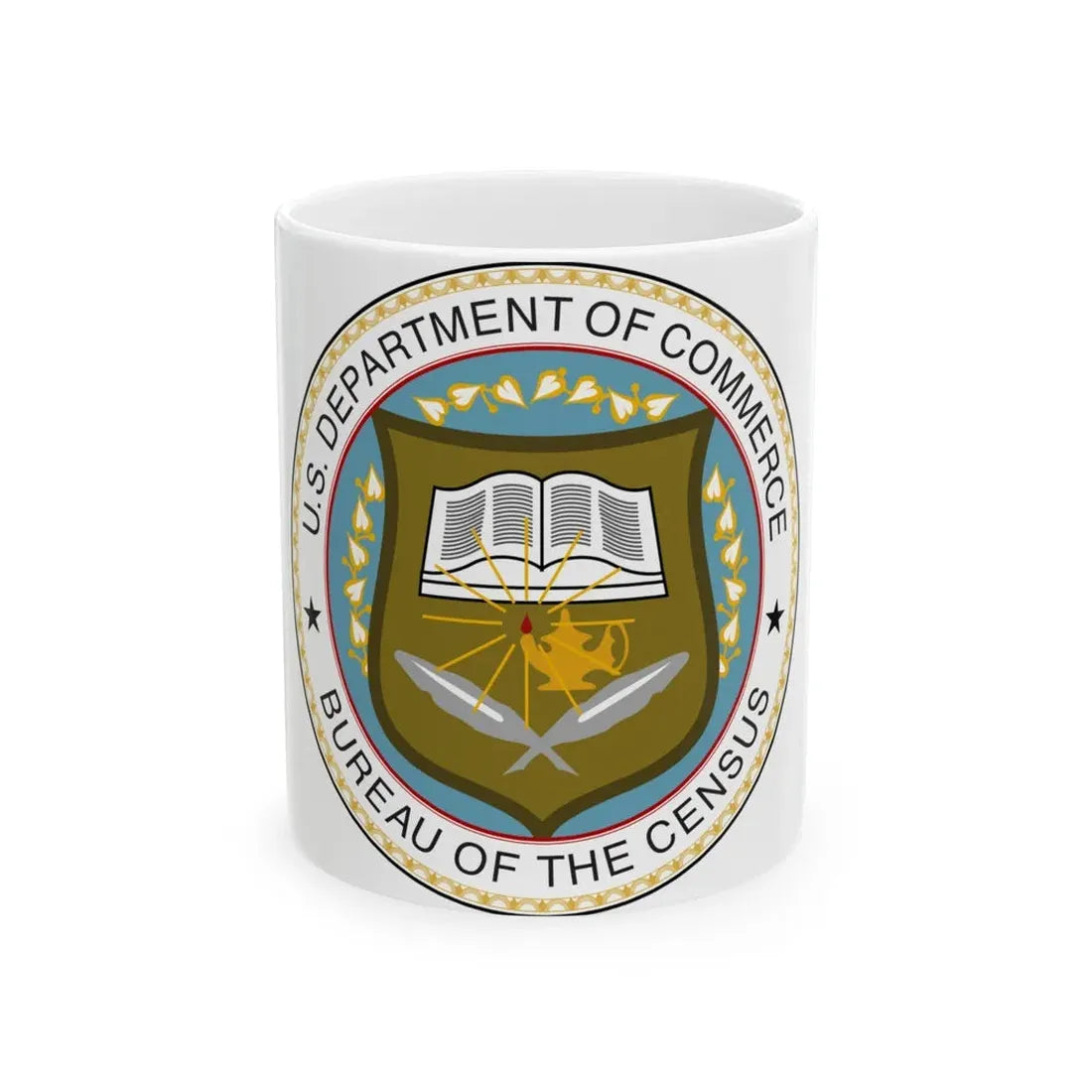 Seal of the United States Census Bureau - White Coffee Mug 11oz - Go Mug Yourself