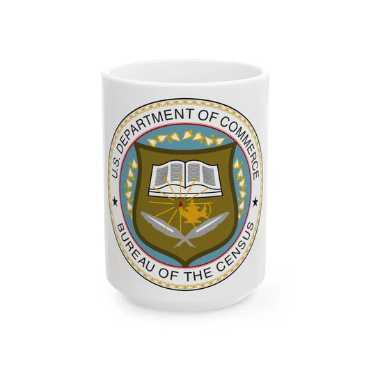 Seal of the United States Census Bureau - White Coffee Mug-15oz-Go Mug Yourself