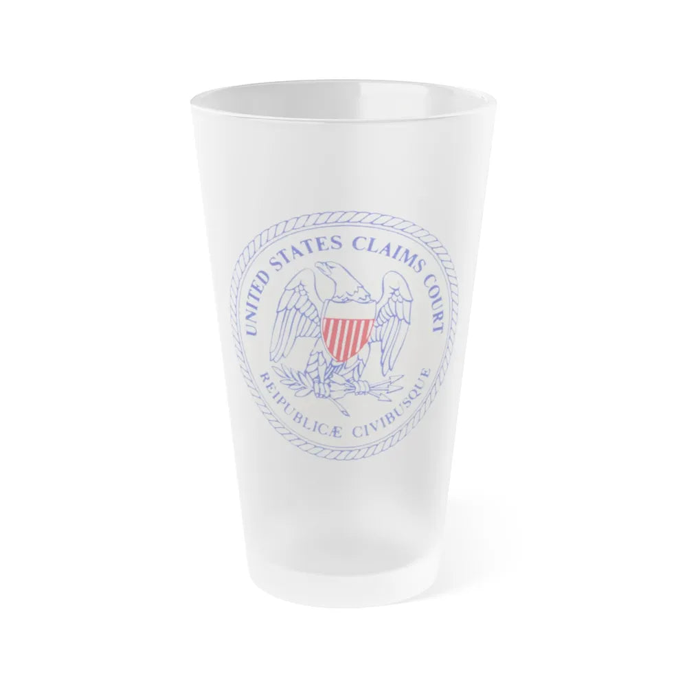 Seal of the United States Claims Court from 1982 to 1992 - Frosted Pint Glass 16oz-16oz-Frosted-Go Mug Yourself