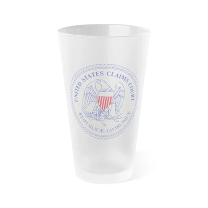 Seal of the United States Claims Court from 1982 to 1992 - Frosted Pint Glass 16oz 16oz Frosted - Go Mug Yourself