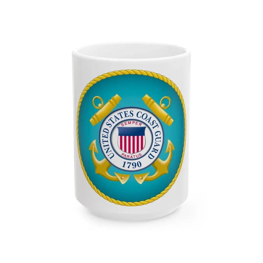 Seal of the United States Coast Guard - White Coffee Mug 15oz - Go Mug Yourself