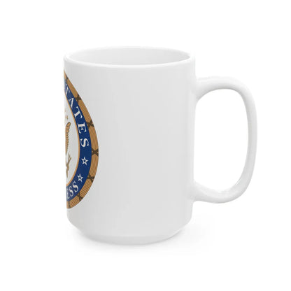 Seal of the United States Congress - White Coffee Mug-Go Mug Yourself