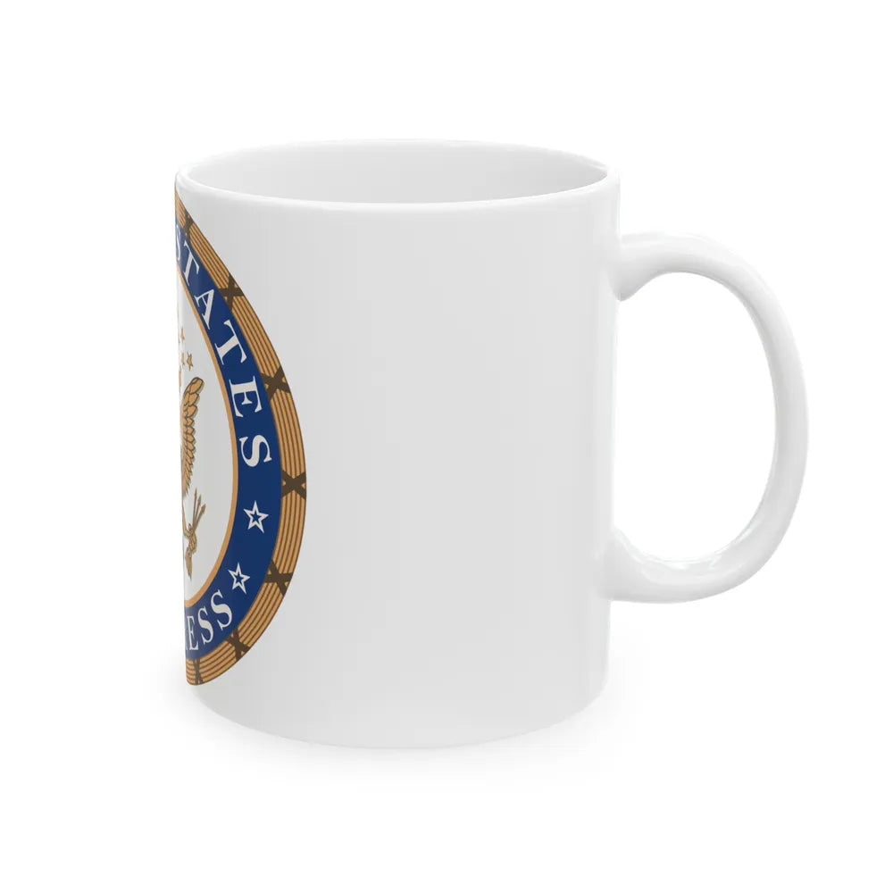 Seal of the United States Congress - White Coffee Mug-Go Mug Yourself