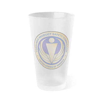 Seal of the United States Consumer Product Safety Commission - Frosted Pint Glass 16oz-16oz-Frosted-Go Mug Yourself