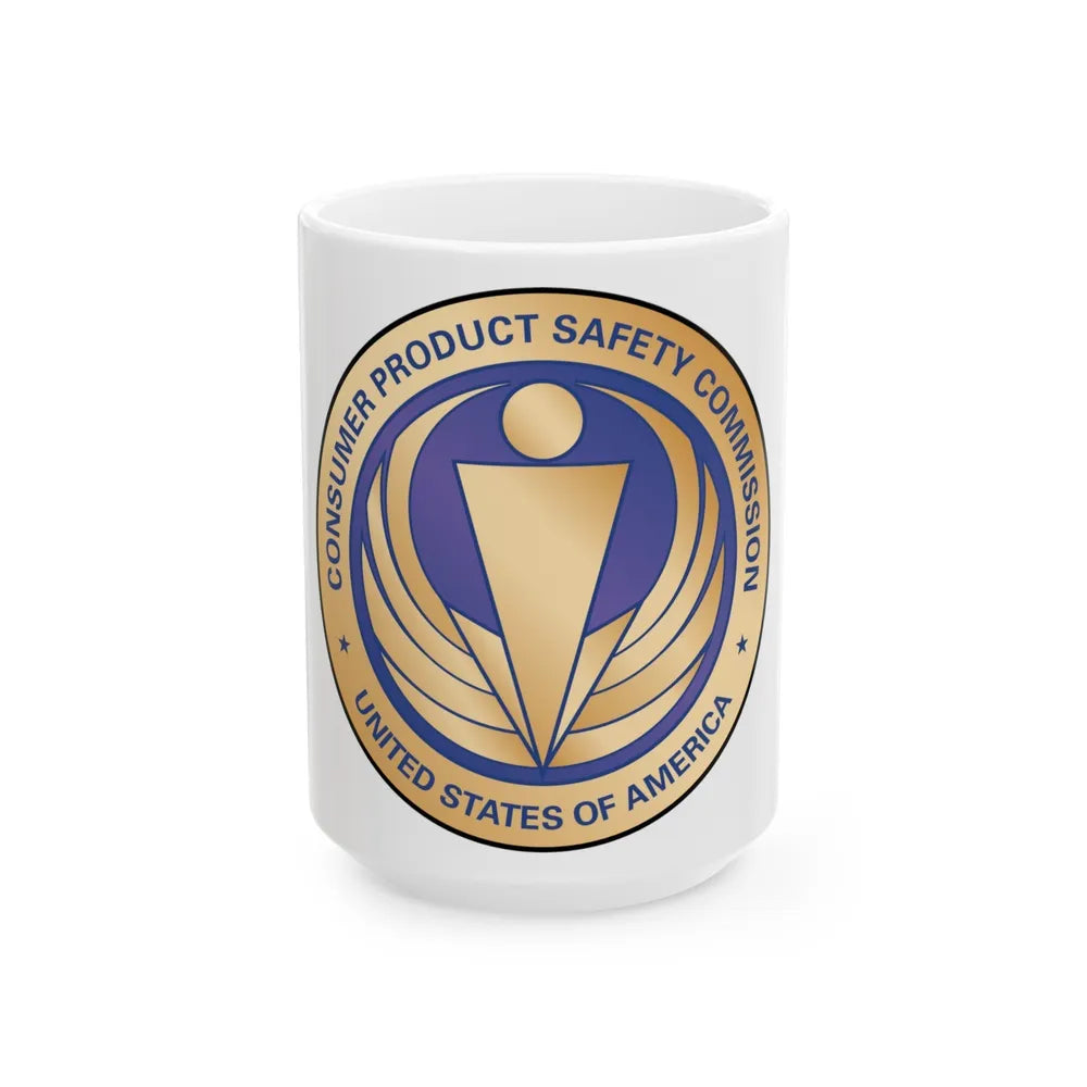 Seal of the United States Consumer Product Safety Commission - White Coffee Mug-15oz-Go Mug Yourself