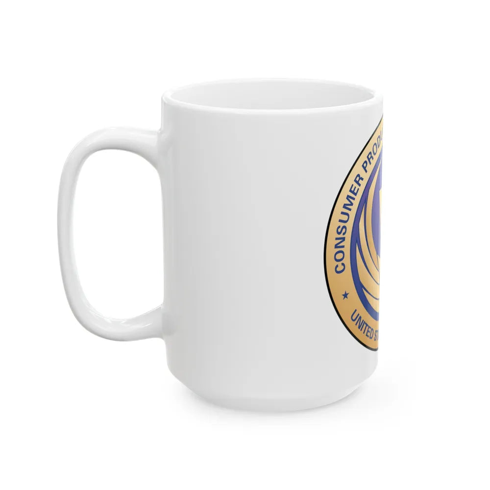 Seal of the United States Consumer Product Safety Commission - White Coffee Mug-Go Mug Yourself