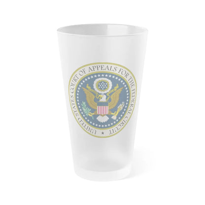 Seal of the United States Court of Appeals for the Federal Circuit - Frosted Pint Glass 16oz-16oz-Frosted-Go Mug Yourself