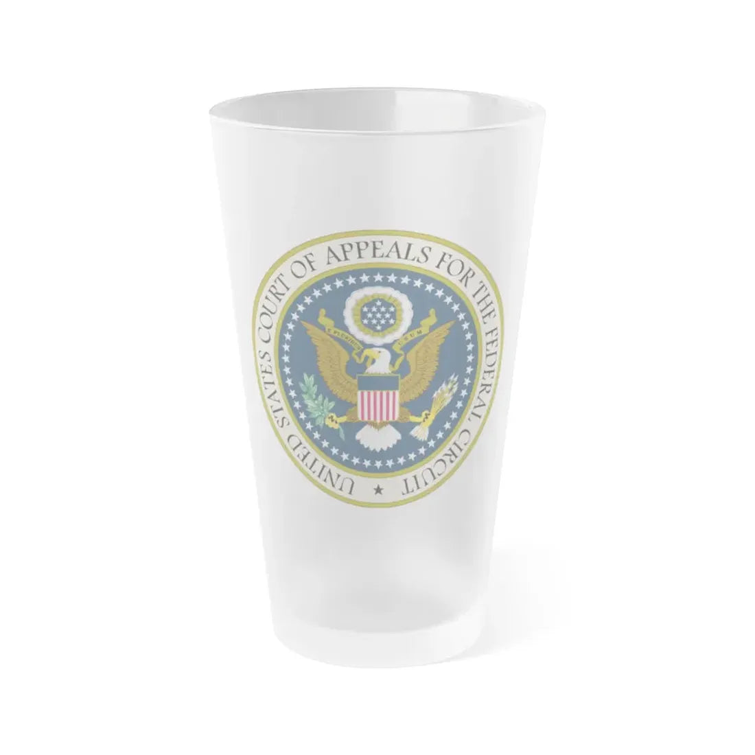Seal of the United States Court of Appeals for the Federal Circuit - Frosted Pint Glass 16oz 16oz Frosted - Go Mug Yourself
