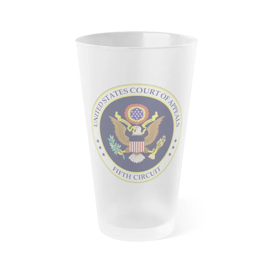 Seal of the United States Court of Appeals for the Fifth Circuit - Frosted Pint Glass 16oz-16oz-Frosted-Go Mug Yourself