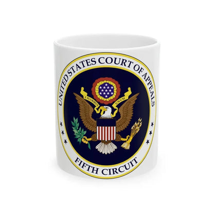Seal of the United States Court of Appeals for the Fifth Circuit - White Coffee Mug 11oz - Go Mug Yourself