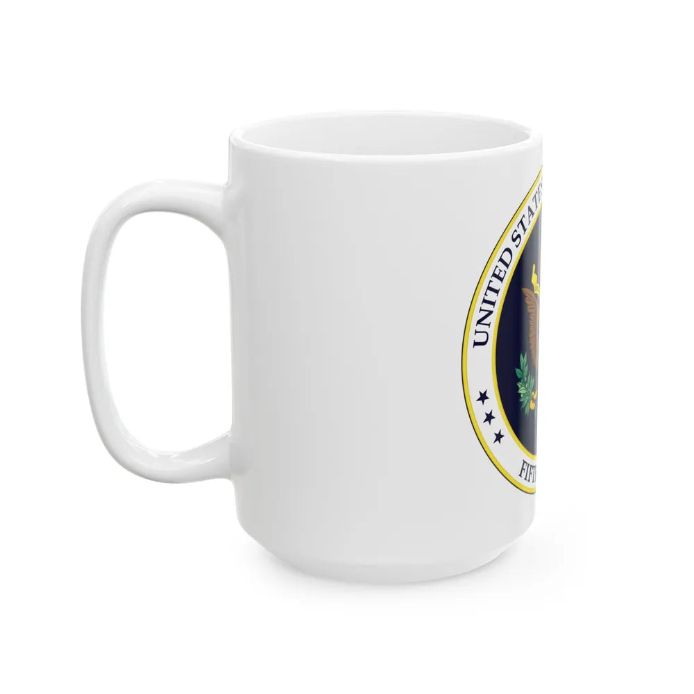 Seal of the United States Court of Appeals for the Fifth Circuit - White Coffee Mug-Go Mug Yourself