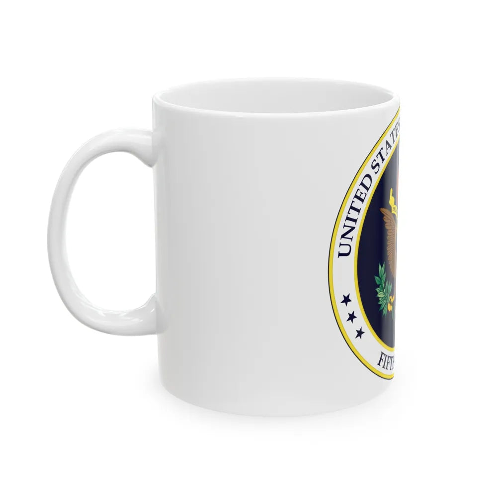 Seal of the United States Court of Appeals for the Fifth Circuit - White Coffee Mug-Go Mug Yourself