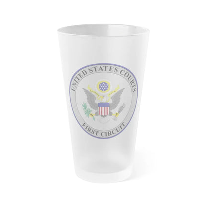 Seal of the United States Court of Appeals for the First Circuit - Frosted Pint Glass 16oz-16oz-Frosted-Go Mug Yourself