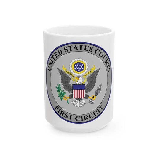 Seal of the United States Court of Appeals for the First Circuit - White Coffee Mug-15oz-Go Mug Yourself