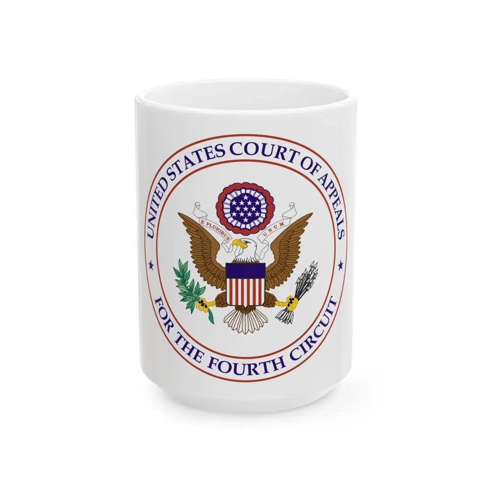 Seal of the United States Court of Appeals for the Fourth Circuit - White Coffee Mug-15oz-Go Mug Yourself