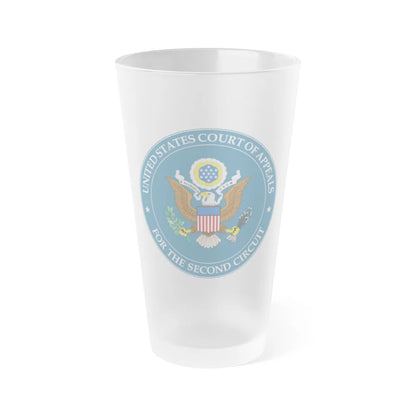 Seal of the United States Court of Appeals for the Second Circuit - Frosted Pint Glass 16oz-16oz-Frosted-Go Mug Yourself