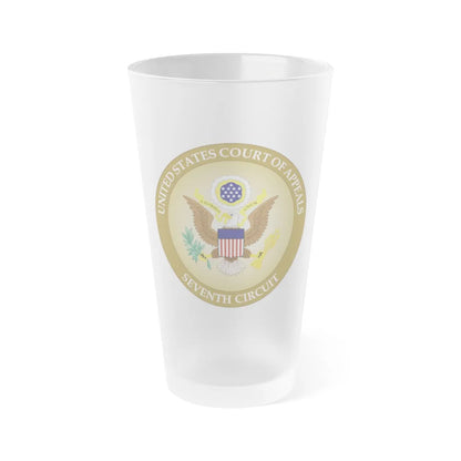 Seal of the United States Court of Appeals for the Seventh Circuit - Frosted Pint Glass 16oz-16oz-Frosted-Go Mug Yourself