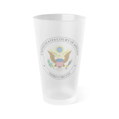 Seal of the United States Court of Appeals for the Third Circuit - Frosted Pint Glass 16oz 16oz Frosted - Go Mug Yourself