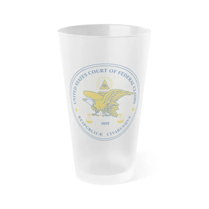Seal of the United States Court of Federal Claims - Frosted Pint Glass 16oz 16oz Frosted - Go Mug Yourself