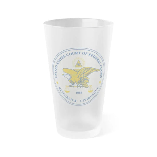 Seal of the United States Court of Federal Claims - Frosted Pint Glass 16oz 16oz Frosted - Go Mug Yourself