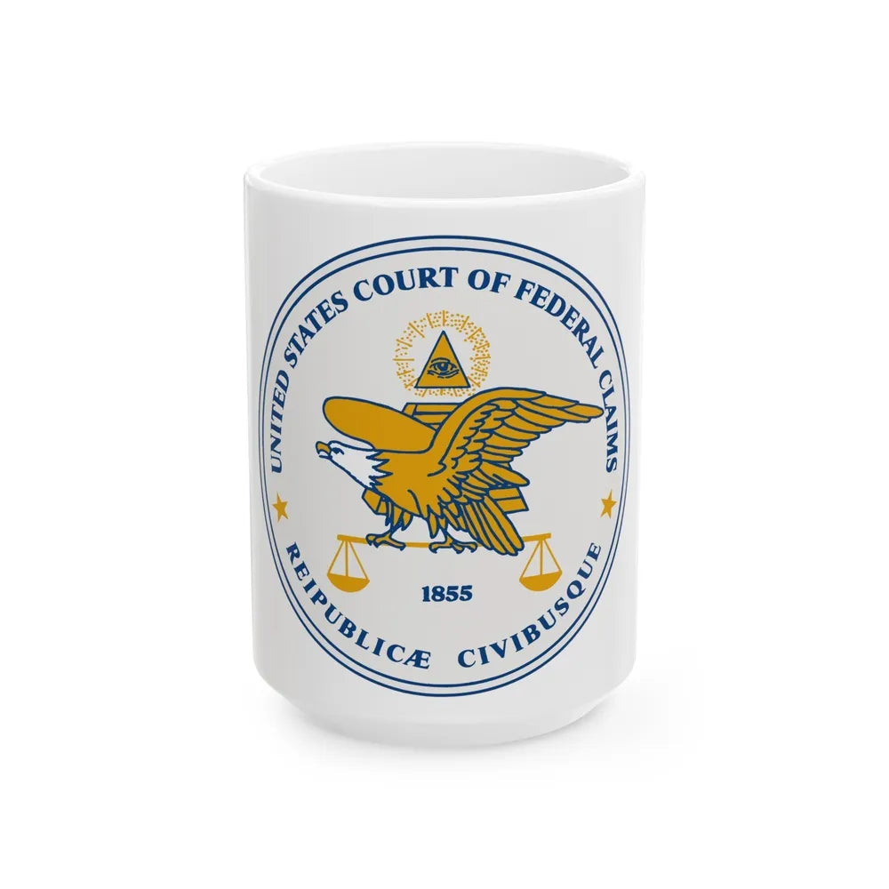 Seal of the United States Court of Federal Claims - White Coffee Mug-15oz-Go Mug Yourself