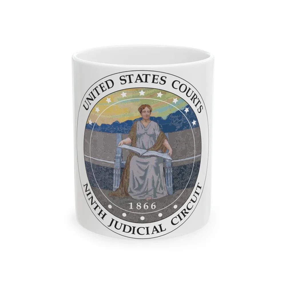 Seal of the United States Courts Ninth Judicial Circuit - White Coffee Mug-11oz-Go Mug Yourself