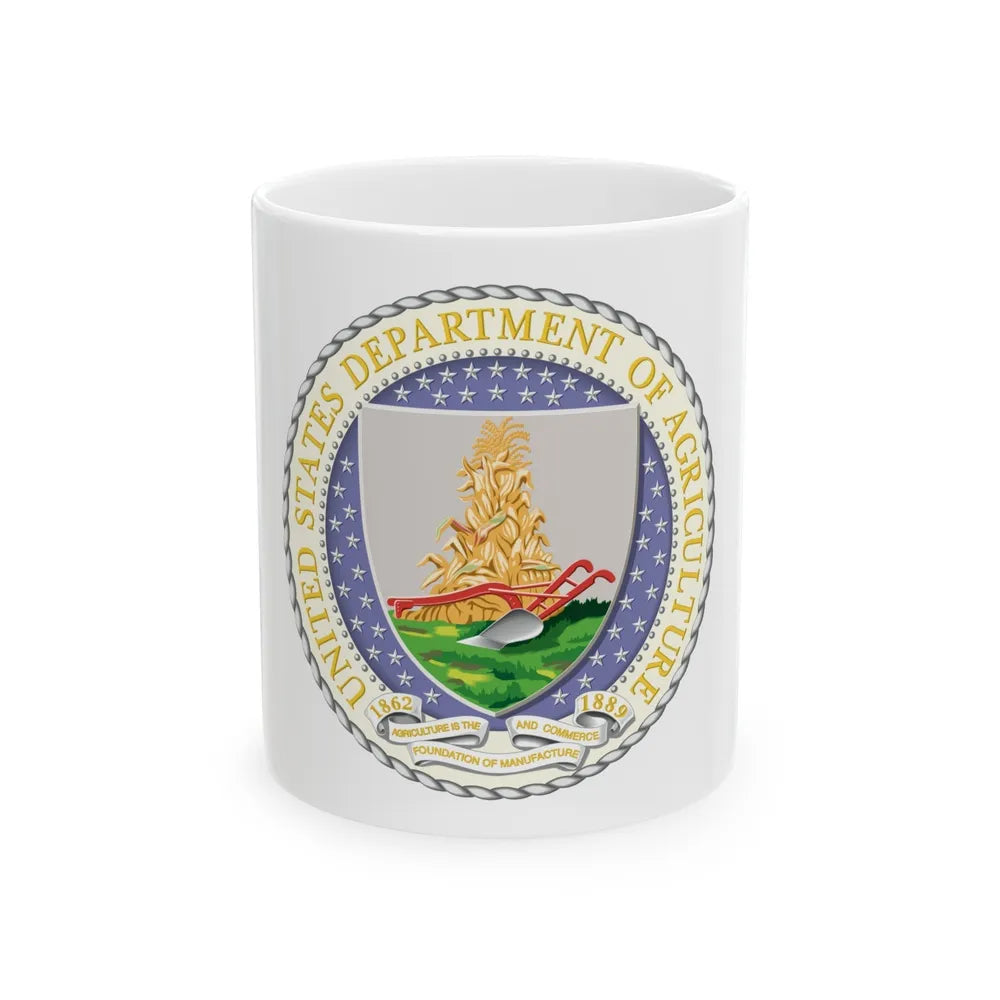 Seal of the United States Department of Agriculture - White Coffee Mug-11oz-Go Mug Yourself