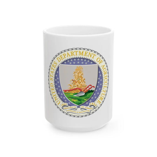 Seal of the United States Department of Agriculture - White Coffee Mug-15oz-Go Mug Yourself