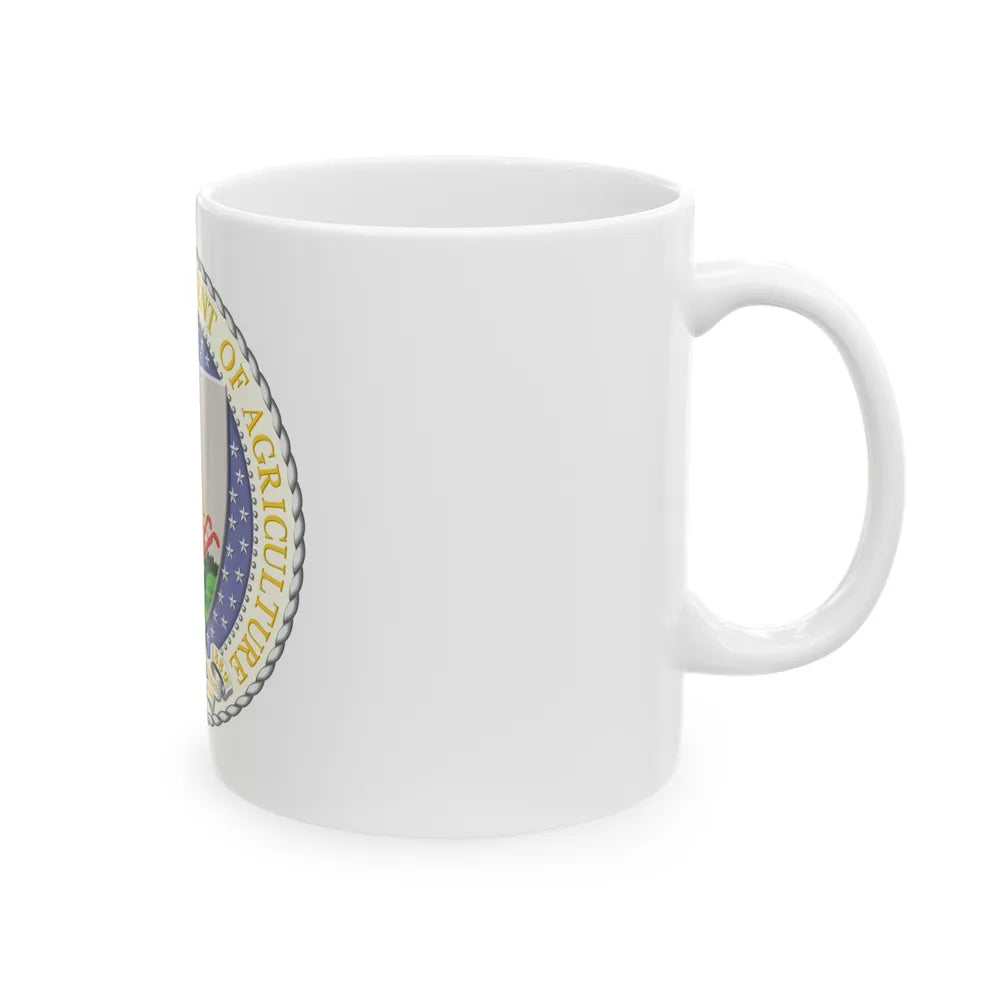 Seal of the United States Department of Agriculture - White Coffee Mug-Go Mug Yourself