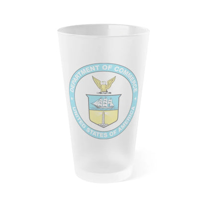 Seal of the United States Department of Commerce - Frosted Pint Glass 16oz-16oz-Frosted-Go Mug Yourself