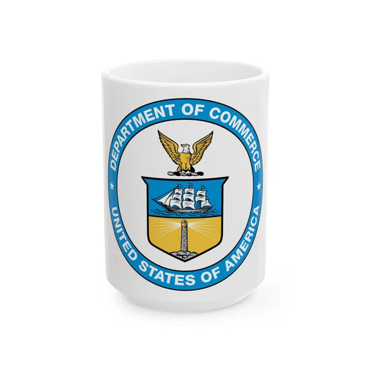 Seal of the United States Department of Commerce - White Coffee Mug-15oz-Go Mug Yourself