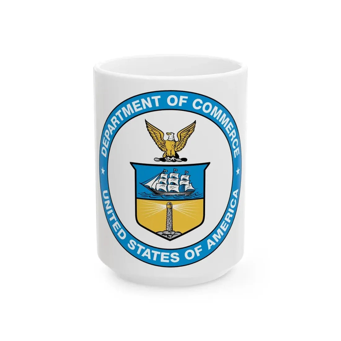 Seal of the United States Department of Commerce - White Coffee Mug 15oz - Go Mug Yourself