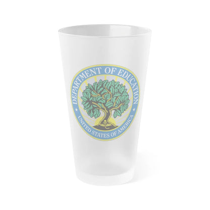 Seal of the United States Department of Education - Frosted Pint Glass 16oz-16oz-Frosted-Go Mug Yourself