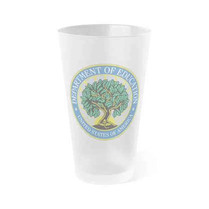 Seal of the United States Department of Education - Frosted Pint Glass 16oz 16oz Frosted - Go Mug Yourself