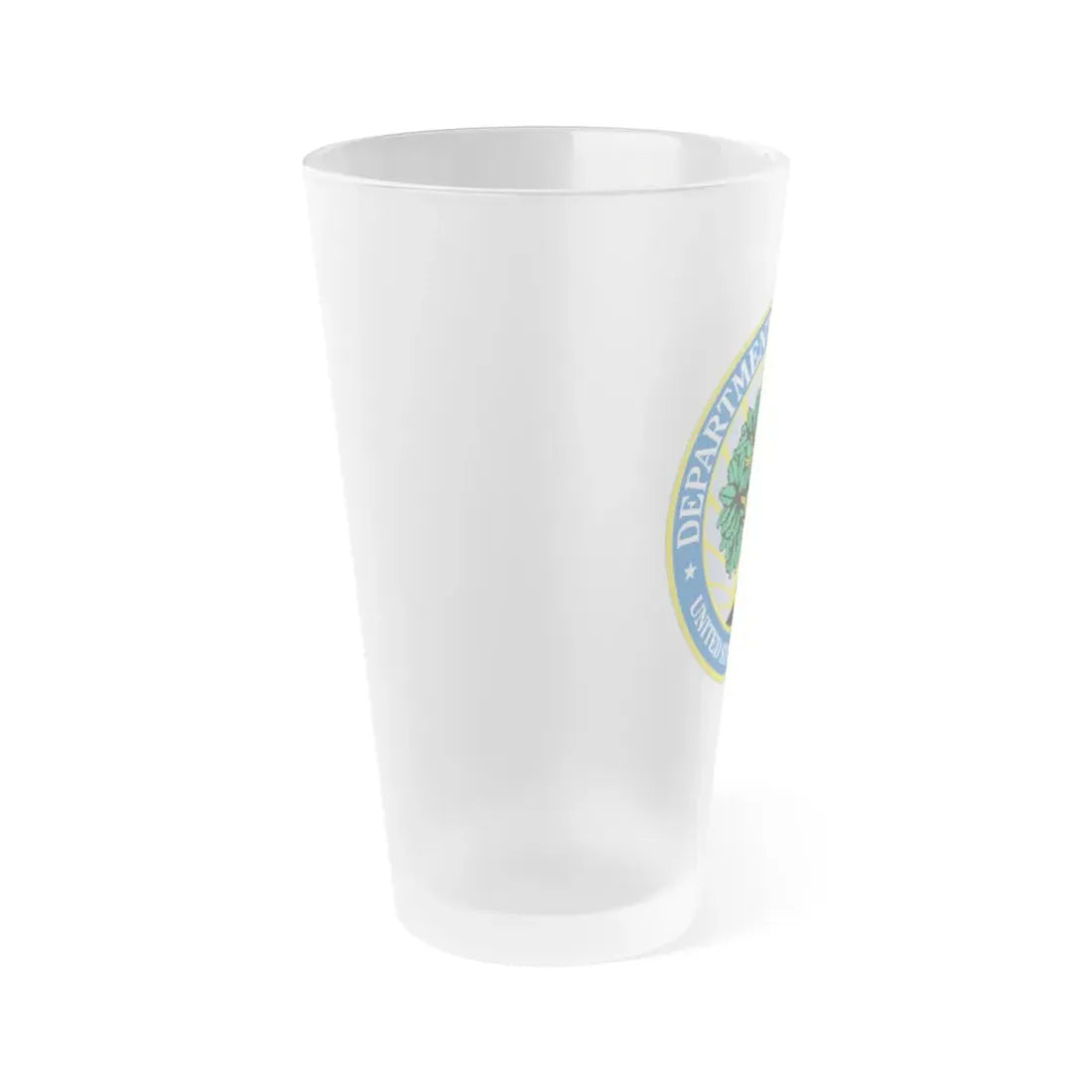 Seal of the United States Department of Education - Frosted Pint Glass 16oz - Go Mug Yourself