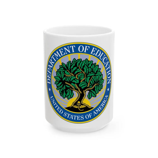 Seal of the United States Department of Education - White Coffee Mug-15oz-Go Mug Yourself