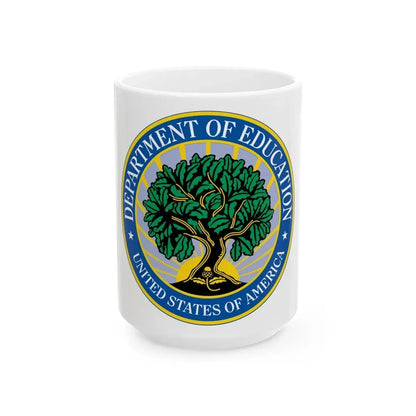 Seal of the United States Department of Education - White Coffee Mug 15oz - Go Mug Yourself