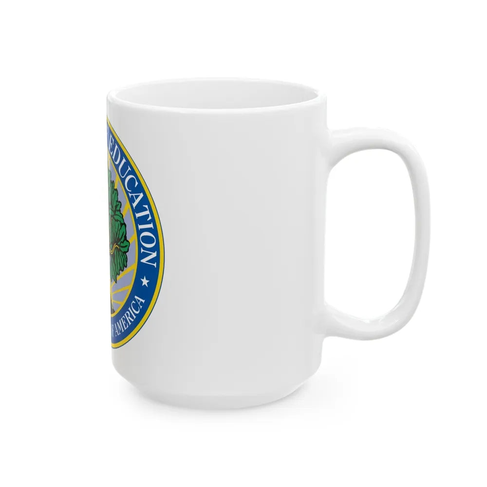 Seal of the United States Department of Education - White Coffee Mug-Go Mug Yourself