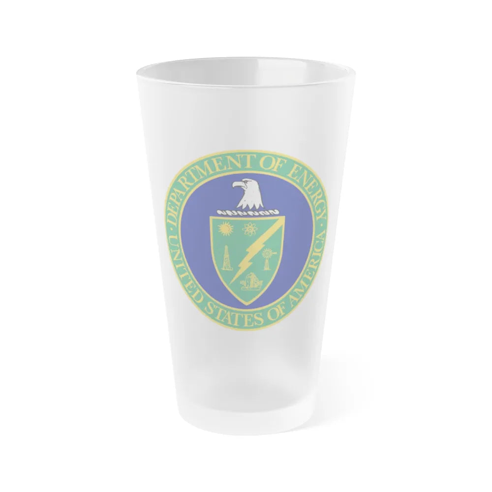 Seal of the United States Department of Energy - Frosted Pint Glass 16oz-16oz-Frosted-Go Mug Yourself