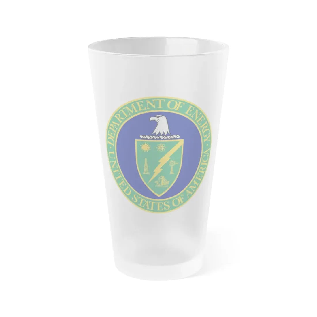 Seal of the United States Department of Energy - Frosted Pint Glass 16oz 16oz Frosted - Go Mug Yourself