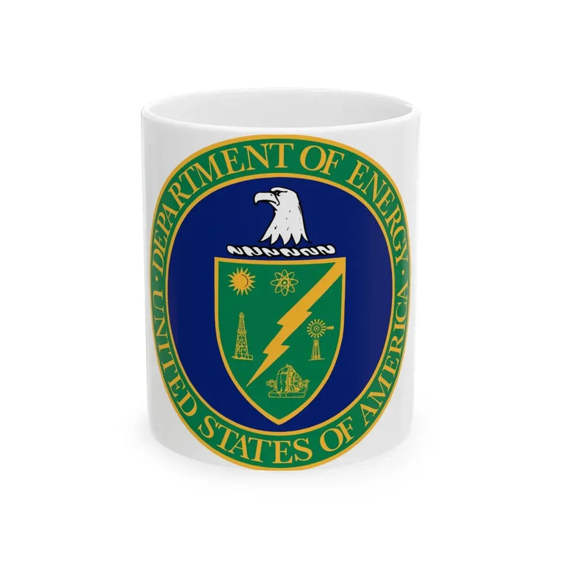 Seal of the United States Department of Energy - White Coffee Mug 11oz - Go Mug Yourself