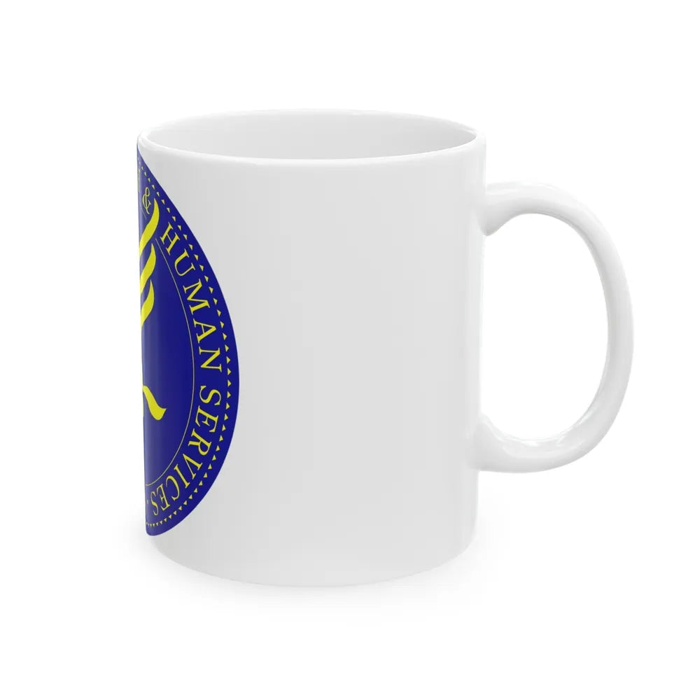 Seal of the United States Department of Health and Human Services - White Coffee Mug-Go Mug Yourself