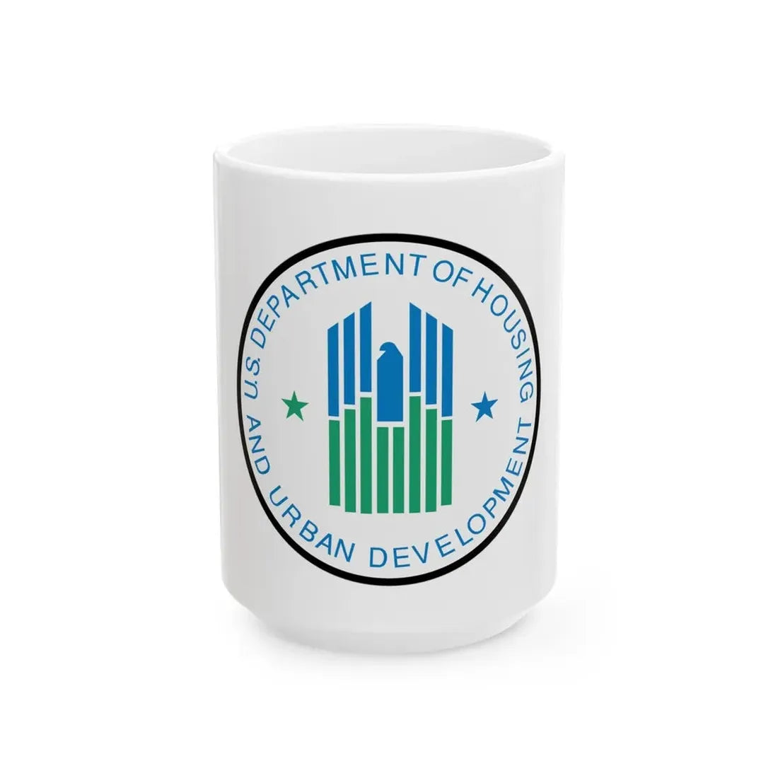 Seal of the United States Department of Housing and Urban Development - White Coffee Mug 15oz - Go Mug Yourself