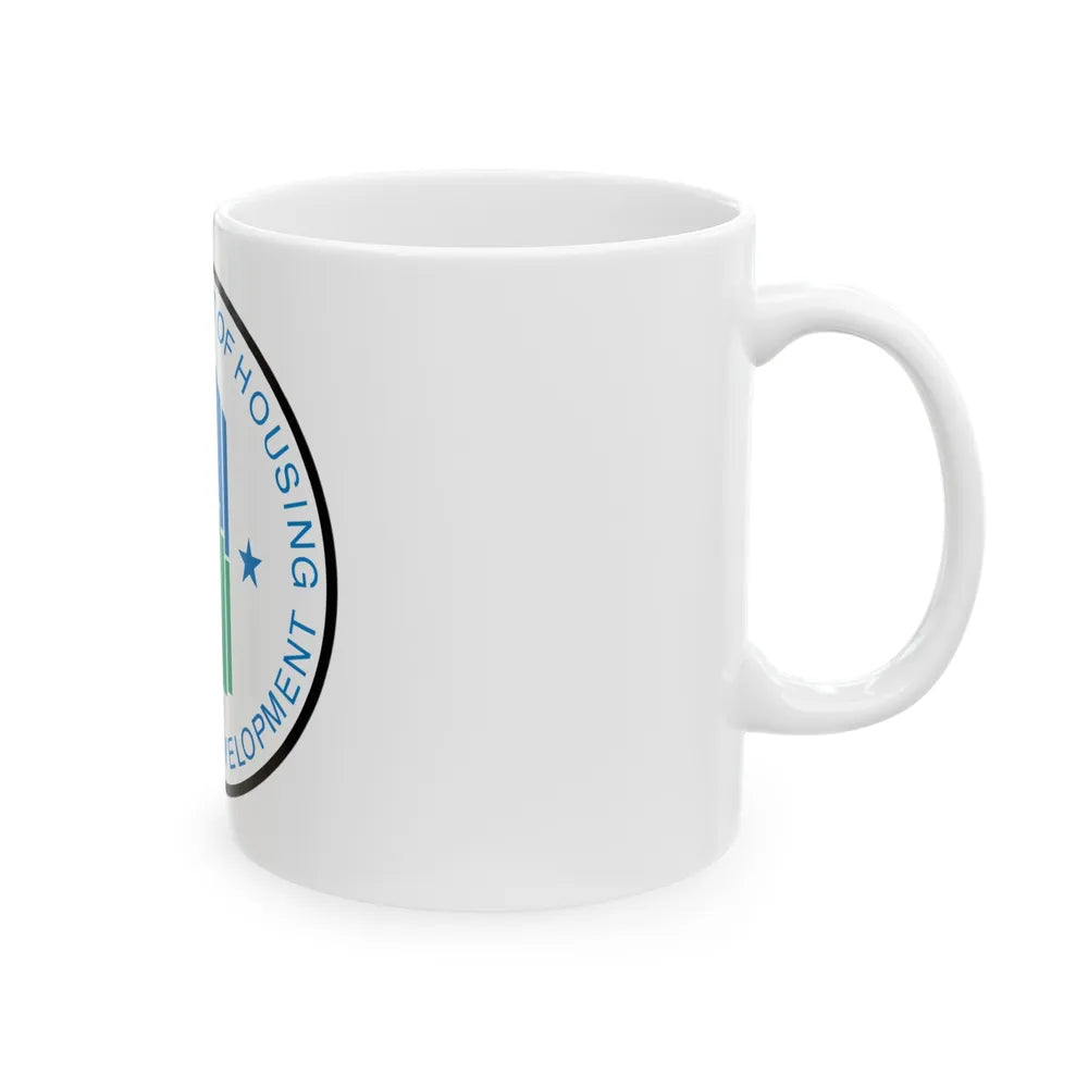 Seal of the United States Department of Housing and Urban Development - White Coffee Mug-Go Mug Yourself