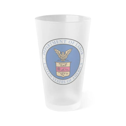 Seal of the United States Department of Labor - Frosted Pint Glass 16oz 16oz Frosted - Go Mug Yourself
