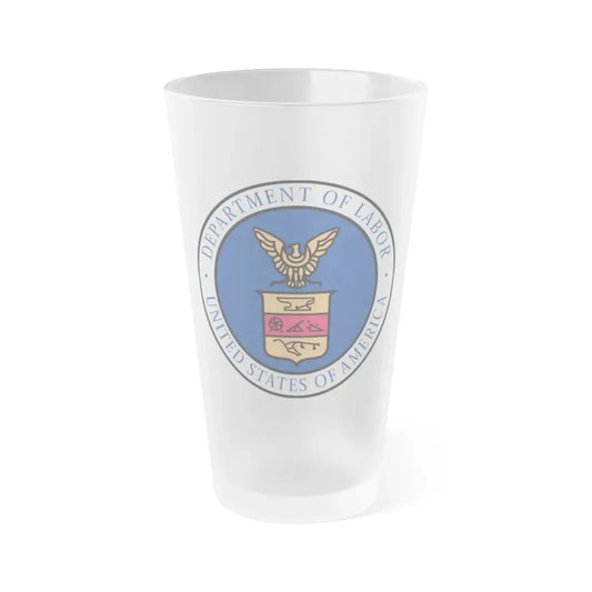 Seal of the United States Department of Labor - Frosted Pint Glass 16oz 16oz Frosted - Go Mug Yourself